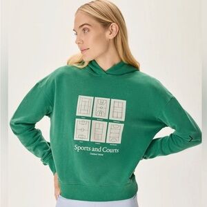 Outdoor Voices Sports and Courts Graphic Organic Cotton Terry Hoodie size small